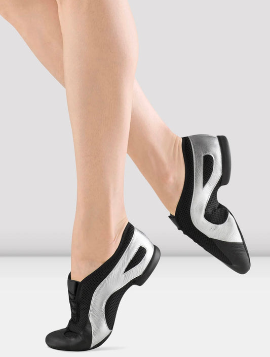 Bloch Black and Silver Slipstream Split Sole Jazz Dance Shoes