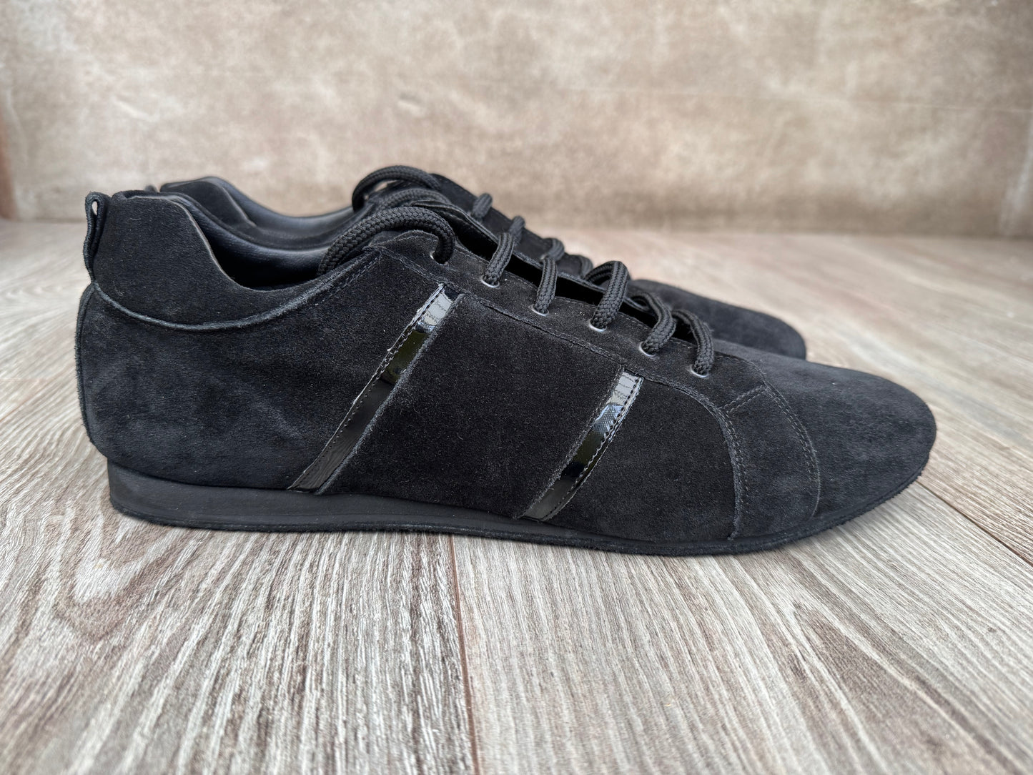 Leo Dance Black Suede Dance Trainer